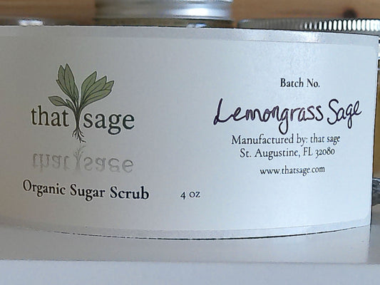 Organic Sugar Scrub - Lemongrass Sage